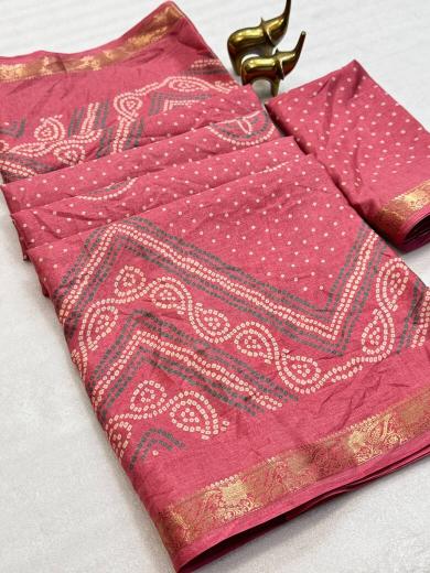 Vastrangan bandhani print saree at wholesale price